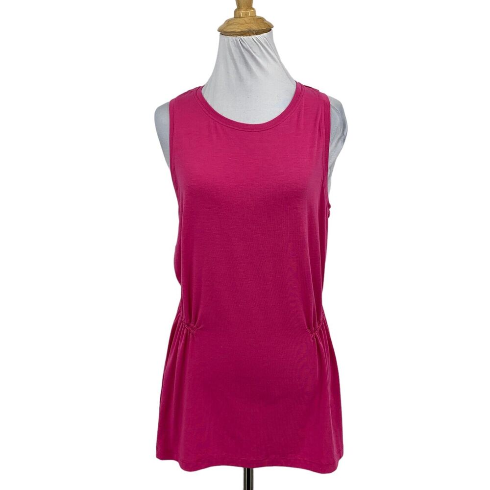 Athleta Tank Top Womens M Medium Azalea Air Out Cinch Sides Sleeveless Tunic